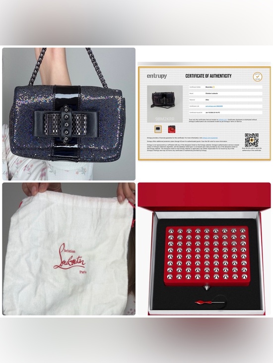 Handbags - Christian Louboutin Sweet Charity rainbow glitter with Entrupy and dust bag